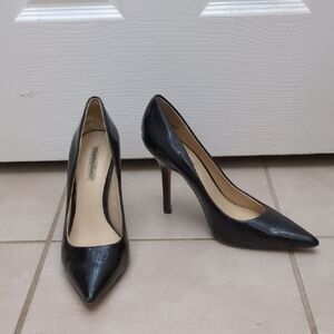 Charles David Black Patent Leather Pointy Toe Stiletto Heels